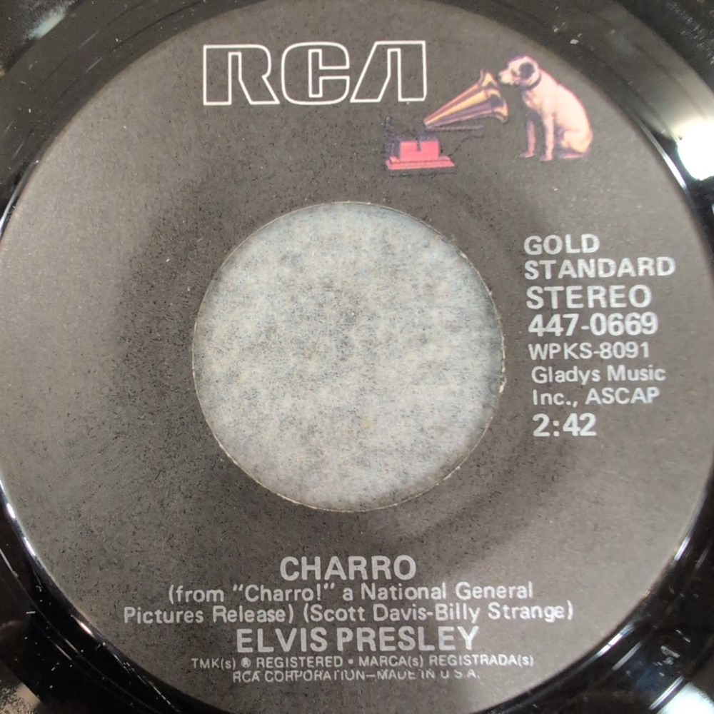 Elvis Presley Charro Memories RCA Gold Standard 447-0669 45 RPM